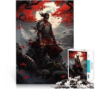 Puzzle de 1000 pièces pour Adolescents l'art du samouraï Fait de Bois，pour Les 14 Ans et Plus Difficile à réaliser mais Amusant et Humoristique Jeu de Noël Cadeaux pour Femmes。Taille：50x75cm