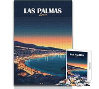 Puzzle de 1000 pièces pour Adolescents, Las Palmas, Espagne, Affiche de Voyage, Jeu Stimulant, décoration, Cadeau de Noël Secret, Dimensions 50x75cm