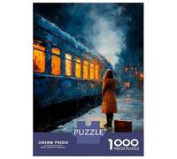 Puzzle De 1000 Pièces pour Adolescents Last Train - A Pause Before The Goodbye Puzzles pour Adultes - Jeu Manuel - Décoration Intérieure - Cadeaux Uniques pour Anniversaire Et Noël 52x38cm/1000pcs