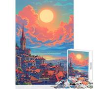 Puzzle de 1000 pièces pour Adolescents Lausanne Suisse Jeu éducatif à Peindre pour Les Anniversaires et Les Jeux en Famille Liste de souhaits avec Le Père Noël Dimensions 50x75cm