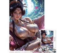 Puzzle de 1000 pièces pour Adolescents Le Baiser du Séraphin décoration Jouet Cadeau d'anniversaire Jeu Impossible pour Un Anniversaire ou Noël Dimensions 38x52 cm