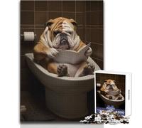 Puzzle de 1000 pièces pour Adolescents:Le Bouledogue Littéraire, Un Jeu de défi Unique, Cadeau pour Femmes, œuvre d'art, Dimensions:50 x 75cm