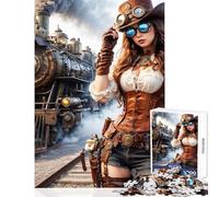 Puzzle de 1000 pièces pour Adolescents Le Cavalier du Rail Jeu interactif Cadeau d'anniversaire décoration Murale Cadeau Unique pour Un Anniversaire ou Noël (38x26cm)