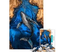 Puzzle de 1000 pièces pour Adolescents Le Chant de la Baleine Puzzle en résine pour Adultes Jeu de détente défi Stimulant Cadeau Unique pour Un Anniversaire ou Noël (38x26cm)