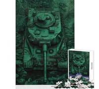 Puzzle de 1000 pièces pour Adolescents Le Char camouflé Jeu éducatif pour Un Anniversaire ou Noël Dimensions 50x75cm
