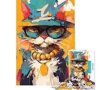 Puzzle de 1000 pièces pour Adolescents Le Chat Chuchoteur des Rues Jeu Familial Jouet éducatif Cadeau pour Femmes et Hommes pour Toute la Famille (Taille 38x52cm)