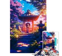 Puzzle de 1000 pièces pour Adolescents Le Chemin du Kitsune Idéal pour Un Anniversaire ou Noël Une œuvre d'art relaxante à partir de 14 Ans (50x75cm)