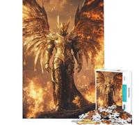 Puzzle de 1000 pièces pour Adolescents Le Chevalier Ange de Feu Idéal pour Un Anniversaire ou Noël Une œuvre d'art relaxante à partir de 14 Ans (38x26cm)