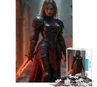 Puzzle de 1000 pièces pour Adolescents Le Chevalier de l'enfer défi intellectuel Jouet addictif Jeu éducatif améliore la mémoire Cadeau d'anniversaire (Dimensions 38x26cm)