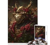 Puzzle de 1000 pièces pour Adolescents Le Chevalier du Poisson d'or, Jeu Anti-Stress, Cadeau d'anniversaire, Casse-tête, liste de souhaits avec Le Père Noël (50x75cm)