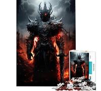 Puzzle de 1000 pièces pour Adolescents Le Chevalier Noir de l'enfer Un défi éducatif Un Jeu de Construction à Faire soi-même pour Les 14 Ans et Plus (50x75cm)