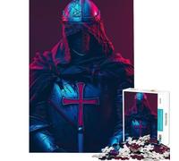 Puzzle de 1000 pièces pour Adolescents Le Chevalier Templier rétro Jeu Stimulant et Casse-tête Difficile idéal comme Cadeau ou Jouet (38x52cm)