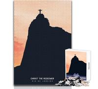 Puzzle de 1000 pièces pour Adolescents - Le Christ Rédempteur - Magnifique Design - Jeu Stimulant - Cadeau d'anniversaire - Dimensions 50x75cm