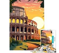Puzzle de 1000 pièces pour Adolescents Le Colisée de Rome Jeu de réflexion Stimulant et Amusant Idée Cadeau Originale et Amusante (Dimensions 38x26m)