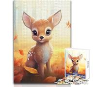Puzzle de 1000 pièces pour Adolescents - Le Doux Petit Bambi - Jeu éducatif - Découpe de précision - Jouet Anti-Stress - Dimensions:38x26cm