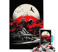 Puzzle de 1000 pièces pour Adolescents Le Fuji Mythique Activités Amusantes à la Maison Découpe de précision Jeux relaxants pour Les 14 Ans et Plus Jeu de Puzzle Offert (38x26cm)
