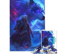 Puzzle de 1000 pièces pour Adolescents Le Gardien du Loup Aide à exercer Le Cerveau Jeu Difficile et Relaxant Convient aux 14 Ans et Plus 50x75cm