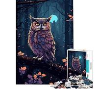 Puzzle de 1000 pièces pour Adolescents Le Hibou mystérieux Un défi Difficile à relever pour Toute la Famille ! Jeu Amusant à partir de 14 Ans 50x75cm