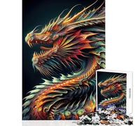 Puzzle de 1000 pièces pour Adolescents Le Joyau des Dragons Jeu éducatif d'analyse et de logique décoration intérieure Cadeau Unique pour Un Anniversaire ou Noël (50x75cm)