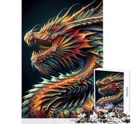 Puzzle de 1000 pièces pour Adolescents Le Joyau des Dragons Jeu éducatif d'analyse et de logique décoration intérieure Cadeau Unique pour Un Anniversaire ou Noël (38x26cm)