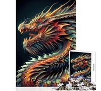 Puzzle de 1000 pièces pour Adolescents Le Joyau des Dragons Jeu Impossible éducatif et Anti-Stress Cadeau d'anniversaire ou de Voyage (38x52cm)