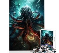 Puzzle de 1000 pièces pour Adolescents Le Kraken coule Un Bateau Jeu éducatif Idée Cadeau d'anniversaire Casse-tête pour stimuler Le Cerveau Dimensions 38x52cm