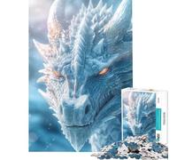 Puzzle de 1000 pièces pour Adolescents Le légendaire Dragon de Glace Un défi intellectuel Stimulant Un Jeu éducatif addictif et Difficile Un (75x50cm)