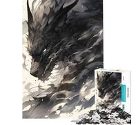 Puzzle de 1000 pièces pour Adolescents Le Loup de l'ombre Jeu Manuel éducatif et ludique pour Femmes et Hommes décoration intérieure (Dimensions 38x52cm)