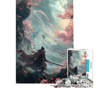 Puzzle de 1000 pièces pour Adolescents Le Loup Samouraï Décoration Murale Jouet Art Mural Cadeau d'anniversaire Original (50x75cm)