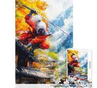 Puzzle de 1000 pièces pour Adolescents Le Ninja de l'ombre Pourpre Un Jeu Impossible pour Toute la Famille Une décoration Murale Amusante et Un pour Les Amateurs de Jeux (50x75cm)