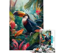 Puzzle de 1000 pièces pour Adolescents Le perchoir des Toucans Jeu Stimulant et éducatif Une œuvre d'art Cadeau et Jouet idéal (Dimensions 38x26cm)