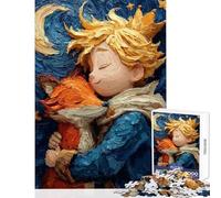 Puzzle de 1000 pièces pour Adolescents Le Petit Prince et Le Renard Jeu Manuel Cadeau pour Femmes Jouet éducatif Cadeau de Noël ou d'anniversaire (38x26cm)