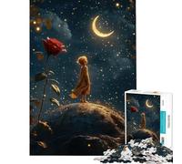 Puzzle de 1000 pièces pour Adolescents Le Petit Prince sous Les étoiles Jeu Manuel et éducatif Cadeau de Noël Secret pour Passer Le Temps à la Maison (38x52cm)