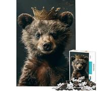 Puzzle de 1000 pièces pour Adolescents Le Petit Roi Ours Difficile et Stimulant décoration Murale Jouet à Monter soi-même pour Les 14 Ans et Plus (38x26cm)