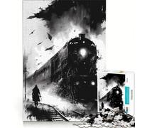 Puzzle de 1000 pièces pour Adolescents Le Pôle Express hanté, Jeu de réflexion, activités Amusantes à la Maison, Cadeau pour Femmes 38x52cm