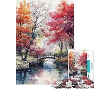 Puzzle de 1000 pièces pour Adolescents Le Pont de la Chute pour Adultes Jeu de réflexion Stimulant découpe de précision Difficile et Stimulant (Taille 38x52cm)