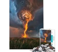 Puzzle de 1000 pièces pour Adolescents Le Pouvoir de la tempête Jeu Familial Stimulant l'intelligence cérébrale Jouet addictif Cadeau de Père Noël Secret améliore la mémoire (38x26cm)