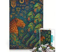 Puzzle de 1000 pièces pour Adolescents Le Procès du Léopard Peinture Abstraite Jeu Relaxant Amusant et Humoristique défi Unique 38x26cm