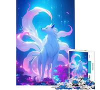 Puzzle de 1000 pièces pour Adolescents Le Renard à Neuf queues Une forêt Magique Difficile et Stimulant pour Les Femmes Jeu Amusant à partir de 14 Ans 38x52cm