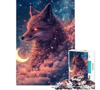 Puzzle de 1000 pièces pour Adolescents Le Renard dans Les Nuages Puzzle de 1000 pièces à Monter soi-même Jeu Difficile Cadeau de Noël ou d'anniversaire (75x50cm)