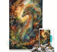 Puzzle de 1000 pièces pour Adolescents Le Royaume du Dragon Céleste Jouet éducatif améliore la mémoire avec Poster et fiche de Questions-réponses Assortis 38x52cm