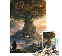 Puzzle de 1000 pièces pour Adolescents Le Royaume du Grand Arbre Jeu de Puzzle Manuel pour Adolescents décoration Murale Difficile et Stimulant (Taille 38x26cm)