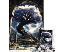 Puzzle de 1000 pièces pour Adolescents Le Sanctuaire de la Fleur Oubliée Jeu de réflexion pour améliorer la mémoire décoration Murale Cadeau d'anniversaire Unique (38x26cm)