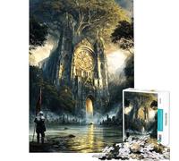 Puzzle de 1000 pièces pour Adolescents Le Sanctuaire déchu de la Vallée maudite Jeu de précision et de découpe pour Adultes Activités Amusantes à Faire à la Maison (38x52cm)