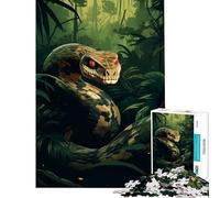 Puzzle de 1000 pièces pour Adolescents Le Serpent dans la Jungle Jeu Stimulant et éducatif pour améliorer la mémoire pour Un Père Noël Secret (38x26cm)