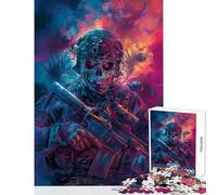 Puzzle de 1000 pièces pour Adolescents Le Soldat Fantôme Cybernétique Jeu éducatif Cadeau d'anniversaire Jeu Familial liste de souhaits avec Le Père Noël Dimensions 38x26 cm