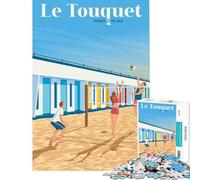 Puzzle de 1000 pièces pour Adolescents Le Touquet Paris Plage Art Casse-tête Jeu éducatif et Stimulant Idée Cadeau (Dimensions 38x52cm)