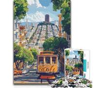 Puzzle de 1000 pièces pour Adolescents : Le Tramway de San Francisco - Jeu éducatif d’Analyse et de logique pour Les 14 Ans et Plus - 38x26cm
