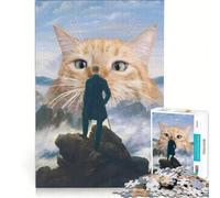 Puzzle de 1000 pièces pour Adolescents Le Vagabond au-Dessus d'une mer de Chats Jouet éducatif décoration intérieure avec Poster et fiche de Questions-réponses Assortis 38x52cm