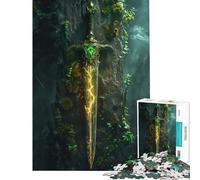 Puzzle de 1000 pièces pour Adolescents L'épée légendaire Activités Amusantes à la Maison Découpe de précision Jeux relaxants pour Les 14 Ans et Plus Jeu de Puzzle Offert (38x52cm)